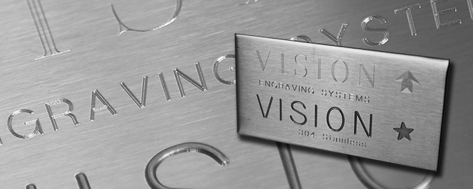 Engraved metal tag.
