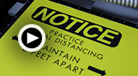 click to play Social Distincing Sign video